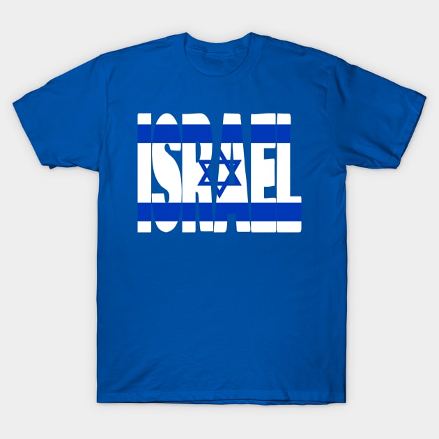 Israel flag stencil T-Shirt by Kuni Art